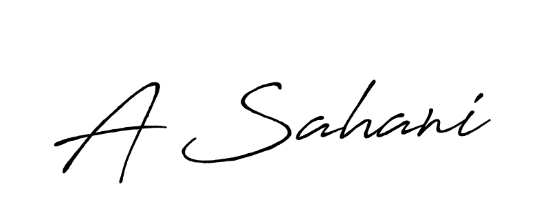 Also You can easily find your signature by using the search form. We will create A Sahani name handwritten signature images for you free of cost using Antro_Vectra_Bolder sign style. A Sahani signature style 7 images and pictures png
