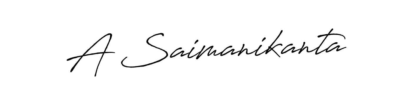 Design your own signature with our free online signature maker. With this signature software, you can create a handwritten (Antro_Vectra_Bolder) signature for name A Saimanikanta. A Saimanikanta signature style 7 images and pictures png