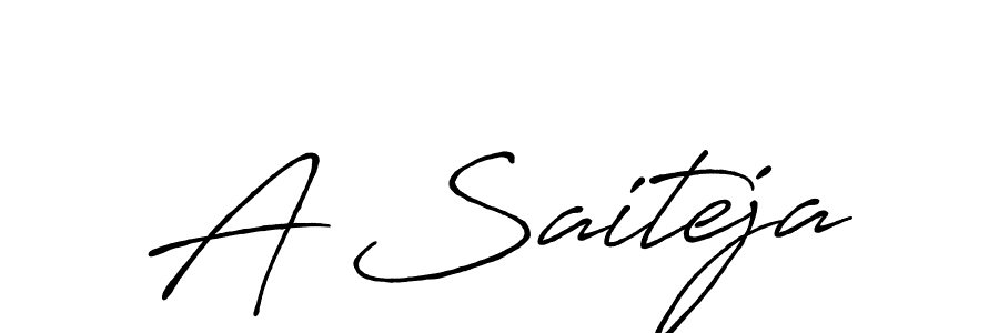 Also we have A Saiteja name is the best signature style. Create professional handwritten signature collection using Antro_Vectra_Bolder autograph style. A Saiteja signature style 7 images and pictures png