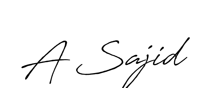 Design your own signature with our free online signature maker. With this signature software, you can create a handwritten (Antro_Vectra_Bolder) signature for name A Sajid. A Sajid signature style 7 images and pictures png