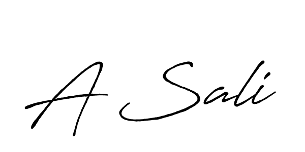 Use a signature maker to create a handwritten signature online. With this signature software, you can design (Antro_Vectra_Bolder) your own signature for name A Sali. A Sali signature style 7 images and pictures png