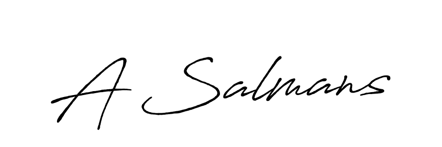 Also You can easily find your signature by using the search form. We will create A Salmans name handwritten signature images for you free of cost using Antro_Vectra_Bolder sign style. A Salmans signature style 7 images and pictures png