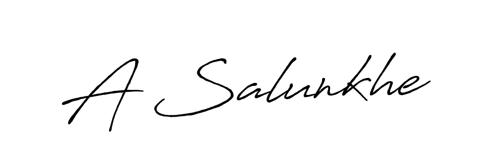 Create a beautiful signature design for name A Salunkhe. With this signature (Antro_Vectra_Bolder) fonts, you can make a handwritten signature for free. A Salunkhe signature style 7 images and pictures png