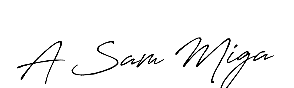 Here are the top 10 professional signature styles for the name A Sam Miga. These are the best autograph styles you can use for your name. A Sam Miga signature style 7 images and pictures png