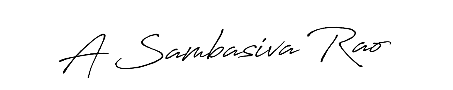 Make a beautiful signature design for name A Sambasiva Rao. With this signature (Antro_Vectra_Bolder) style, you can create a handwritten signature for free. A Sambasiva Rao signature style 7 images and pictures png