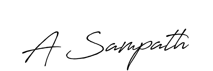 It looks lik you need a new signature style for name A Sampath. Design unique handwritten (Antro_Vectra_Bolder) signature with our free signature maker in just a few clicks. A Sampath signature style 7 images and pictures png