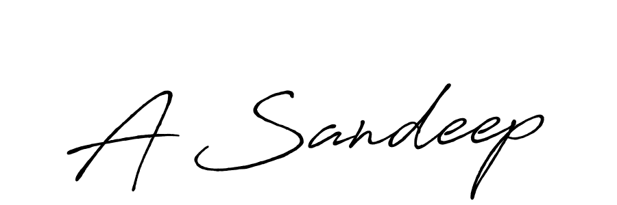 A Sandeep stylish signature style. Best Handwritten Sign (Antro_Vectra_Bolder) for my name. Handwritten Signature Collection Ideas for my name A Sandeep. A Sandeep signature style 7 images and pictures png