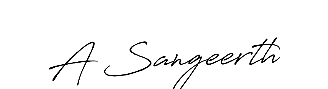 Design your own signature with our free online signature maker. With this signature software, you can create a handwritten (Antro_Vectra_Bolder) signature for name A Sangeerth. A Sangeerth signature style 7 images and pictures png
