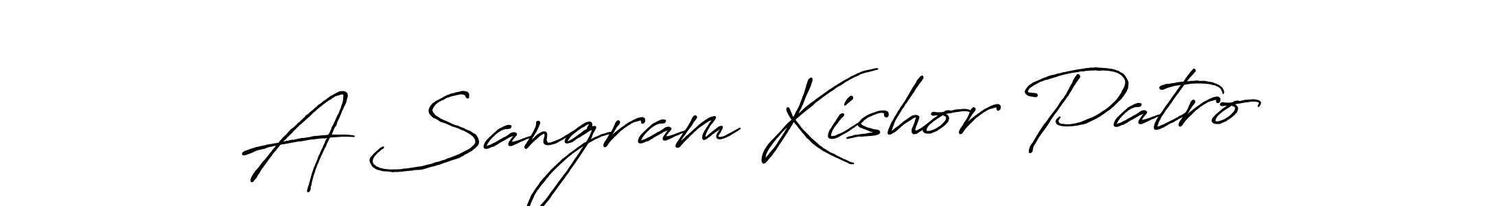 A Sangram Kishor Patro stylish signature style. Best Handwritten Sign (Antro_Vectra_Bolder) for my name. Handwritten Signature Collection Ideas for my name A Sangram Kishor Patro. A Sangram Kishor Patro signature style 7 images and pictures png