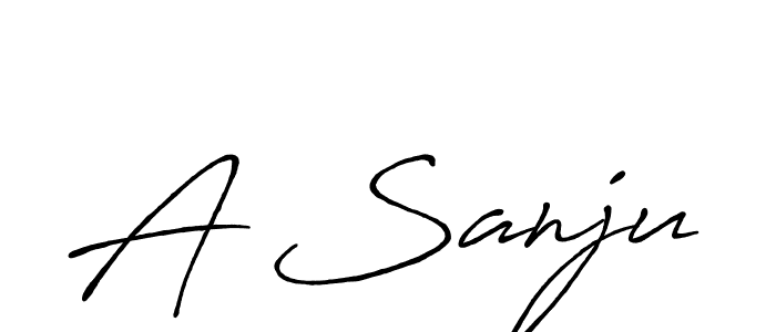 Design your own signature with our free online signature maker. With this signature software, you can create a handwritten (Antro_Vectra_Bolder) signature for name A Sanju. A Sanju signature style 7 images and pictures png