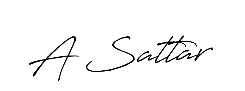 Create a beautiful signature design for name A Sattar. With this signature (Antro_Vectra_Bolder) fonts, you can make a handwritten signature for free. A Sattar signature style 7 images and pictures png