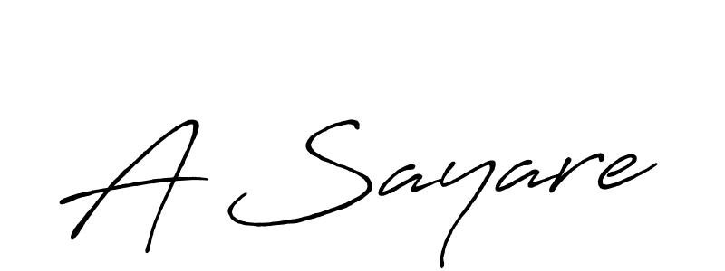 How to make A Sayare signature? Antro_Vectra_Bolder is a professional autograph style. Create handwritten signature for A Sayare name. A Sayare signature style 7 images and pictures png