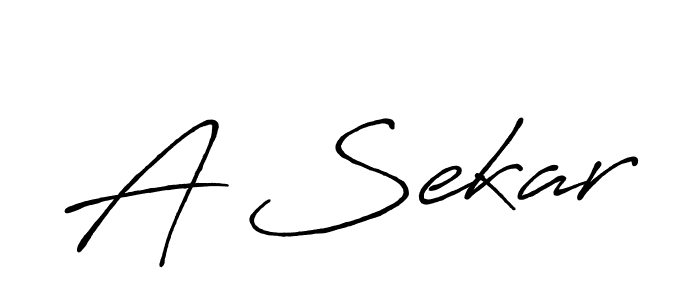 How to make A Sekar signature? Antro_Vectra_Bolder is a professional autograph style. Create handwritten signature for A Sekar name. A Sekar signature style 7 images and pictures png