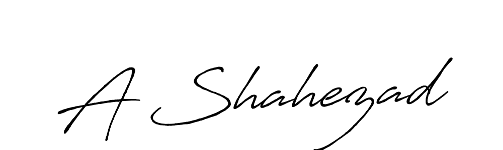 Create a beautiful signature design for name A Shahezad. With this signature (Antro_Vectra_Bolder) fonts, you can make a handwritten signature for free. A Shahezad signature style 7 images and pictures png