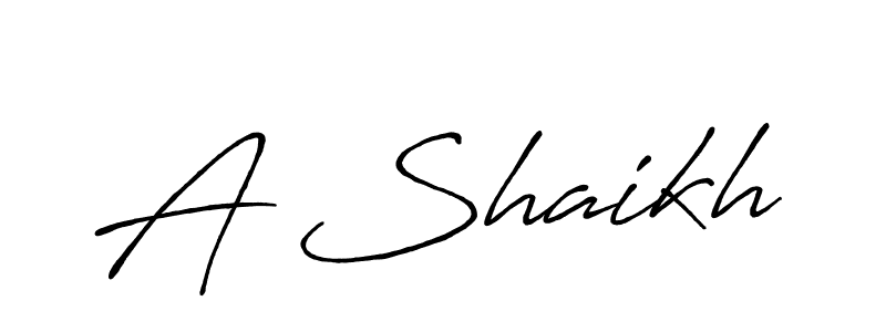 Make a beautiful signature design for name A Shaikh. With this signature (Antro_Vectra_Bolder) style, you can create a handwritten signature for free. A Shaikh signature style 7 images and pictures png