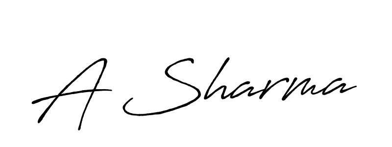 The best way (Antro_Vectra_Bolder) to make a short signature is to pick only two or three words in your name. The name A Sharma include a total of six letters. For converting this name. A Sharma signature style 7 images and pictures png