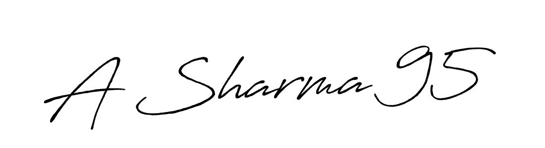 Also You can easily find your signature by using the search form. We will create A Sharma 95 name handwritten signature images for you free of cost using Antro_Vectra_Bolder sign style. A Sharma 95 signature style 7 images and pictures png