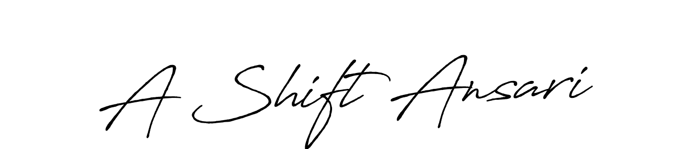 Create a beautiful signature design for name A Shift Ansari. With this signature (Antro_Vectra_Bolder) fonts, you can make a handwritten signature for free. A Shift Ansari signature style 7 images and pictures png