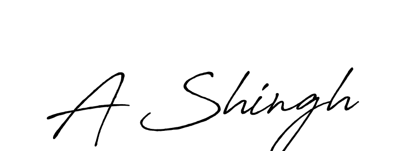 Make a beautiful signature design for name A Shingh. With this signature (Antro_Vectra_Bolder) style, you can create a handwritten signature for free. A Shingh signature style 7 images and pictures png
