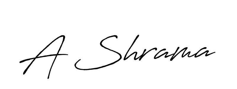 A Shrama stylish signature style. Best Handwritten Sign (Antro_Vectra_Bolder) for my name. Handwritten Signature Collection Ideas for my name A Shrama. A Shrama signature style 7 images and pictures png