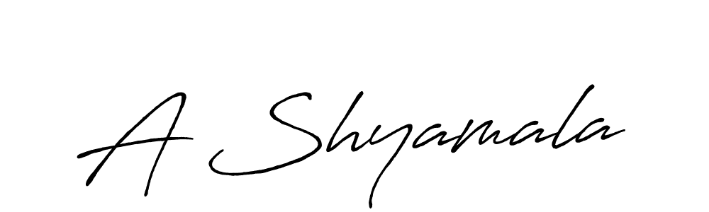 Create a beautiful signature design for name A Shyamala. With this signature (Antro_Vectra_Bolder) fonts, you can make a handwritten signature for free. A Shyamala signature style 7 images and pictures png