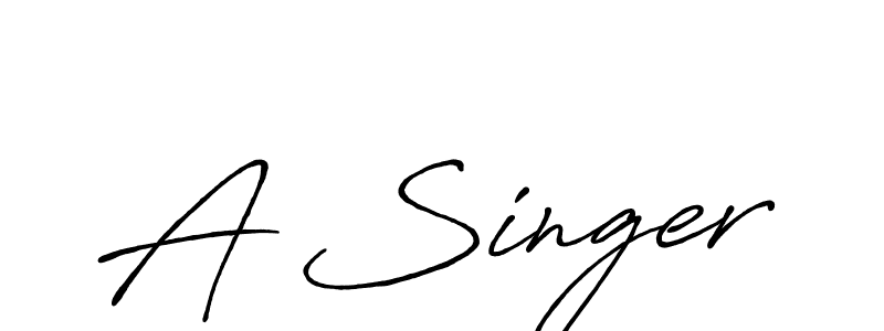 This is the best signature style for the A Singer name. Also you like these signature font (Antro_Vectra_Bolder). Mix name signature. A Singer signature style 7 images and pictures png