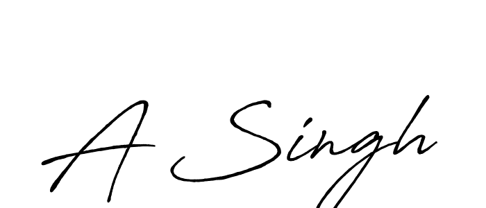 Make a beautiful signature design for name A Singh. With this signature (Antro_Vectra_Bolder) style, you can create a handwritten signature for free. A Singh signature style 7 images and pictures png