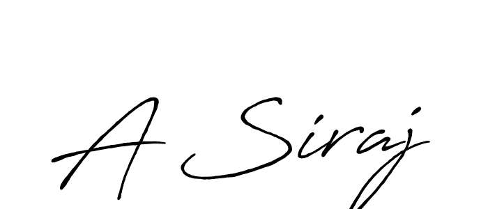 The best way (Antro_Vectra_Bolder) to make a short signature is to pick only two or three words in your name. The name A Siraj include a total of six letters. For converting this name. A Siraj signature style 7 images and pictures png