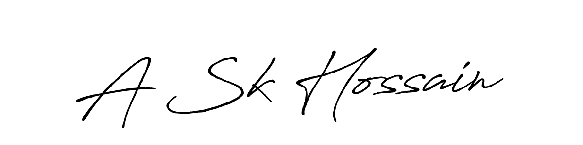 A Sk Hossain stylish signature style. Best Handwritten Sign (Antro_Vectra_Bolder) for my name. Handwritten Signature Collection Ideas for my name A Sk Hossain. A Sk Hossain signature style 7 images and pictures png