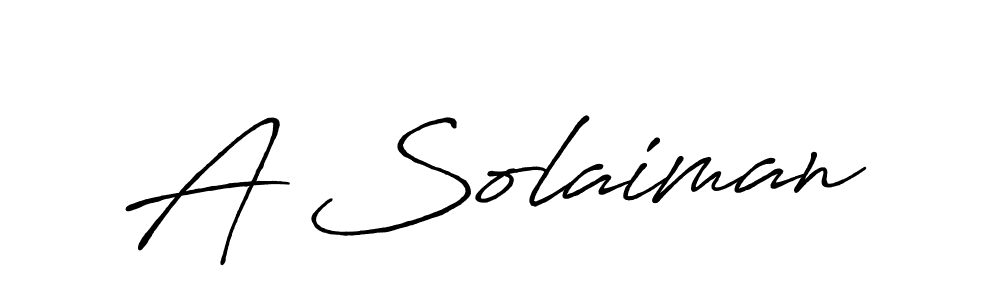 Also You can easily find your signature by using the search form. We will create A Solaiman name handwritten signature images for you free of cost using Antro_Vectra_Bolder sign style. A Solaiman signature style 7 images and pictures png