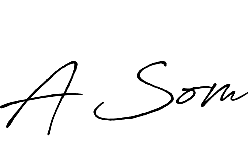 The best way (Antro_Vectra_Bolder) to make a short signature is to pick only two or three words in your name. The name A Som include a total of six letters. For converting this name. A Som signature style 7 images and pictures png