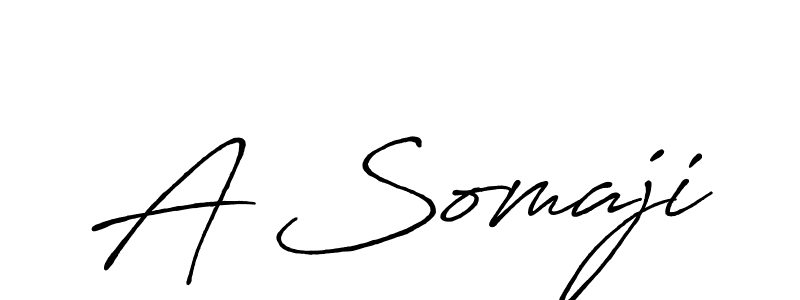 Design your own signature with our free online signature maker. With this signature software, you can create a handwritten (Antro_Vectra_Bolder) signature for name A Somaji. A Somaji signature style 7 images and pictures png