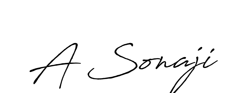 Make a beautiful signature design for name A Sonaji. With this signature (Antro_Vectra_Bolder) style, you can create a handwritten signature for free. A Sonaji signature style 7 images and pictures png