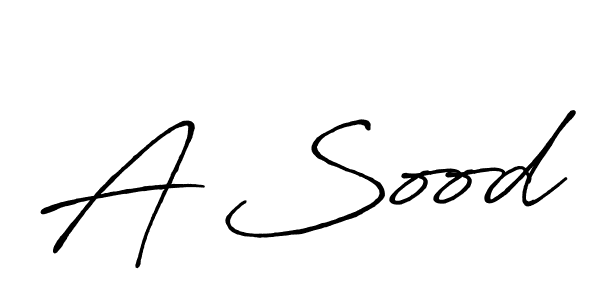 Also we have A Sood name is the best signature style. Create professional handwritten signature collection using Antro_Vectra_Bolder autograph style. A Sood signature style 7 images and pictures png