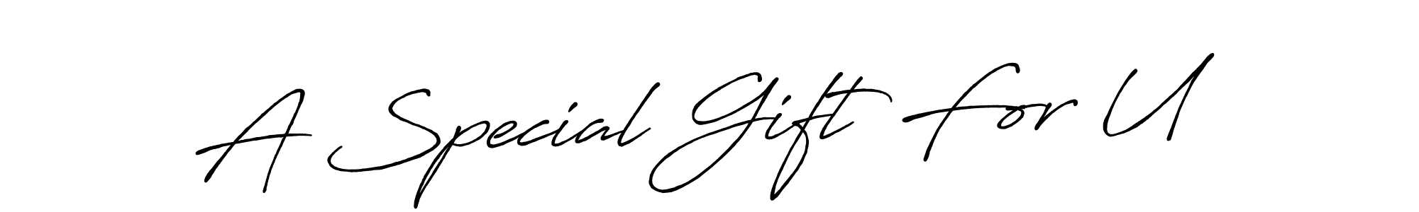 Make a beautiful signature design for name A Special Gift For U. Use this online signature maker to create a handwritten signature for free. A Special Gift For U signature style 7 images and pictures png