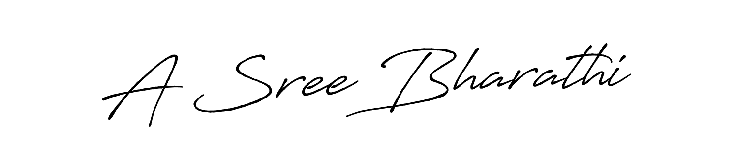 Create a beautiful signature design for name A Sree Bharathi. With this signature (Antro_Vectra_Bolder) fonts, you can make a handwritten signature for free. A Sree Bharathi signature style 7 images and pictures png