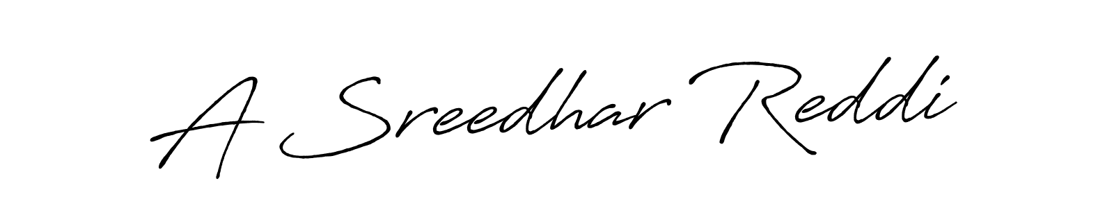 The best way (Antro_Vectra_Bolder) to make a short signature is to pick only two or three words in your name. The name A Sreedhar Reddi include a total of six letters. For converting this name. A Sreedhar Reddi signature style 7 images and pictures png