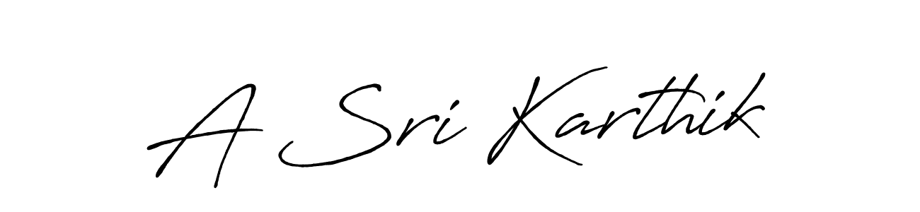 Create a beautiful signature design for name A Sri Karthik. With this signature (Antro_Vectra_Bolder) fonts, you can make a handwritten signature for free. A Sri Karthik signature style 7 images and pictures png