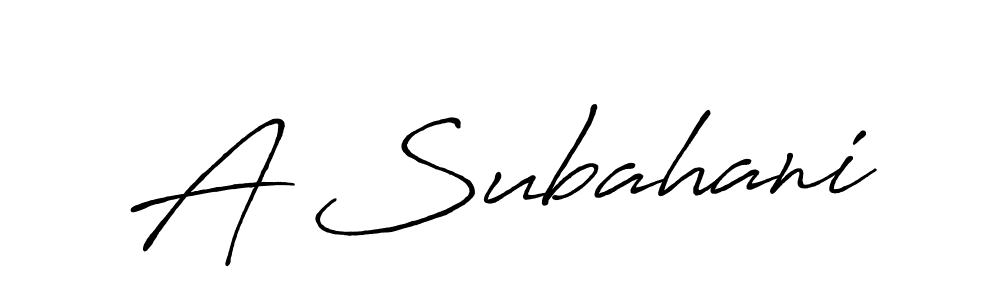 How to Draw A Subahani signature style? Antro_Vectra_Bolder is a latest design signature styles for name A Subahani. A Subahani signature style 7 images and pictures png