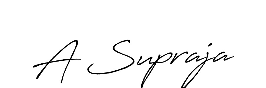 Make a beautiful signature design for name A Supraja. With this signature (Antro_Vectra_Bolder) style, you can create a handwritten signature for free. A Supraja signature style 7 images and pictures png