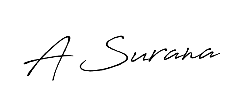 Once you've used our free online signature maker to create your best signature Antro_Vectra_Bolder style, it's time to enjoy all of the benefits that A Surana name signing documents. A Surana signature style 7 images and pictures png