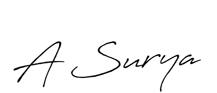 It looks lik you need a new signature style for name A Surya. Design unique handwritten (Antro_Vectra_Bolder) signature with our free signature maker in just a few clicks. A Surya signature style 7 images and pictures png