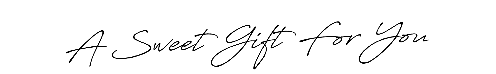 How to make A Sweet Gift For You signature? Antro_Vectra_Bolder is a professional autograph style. Create handwritten signature for A Sweet Gift For You name. A Sweet Gift For You signature style 7 images and pictures png
