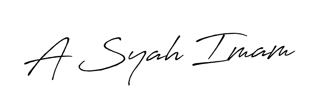 How to make A Syah Imam name signature. Use Antro_Vectra_Bolder style for creating short signs online. This is the latest handwritten sign. A Syah Imam signature style 7 images and pictures png