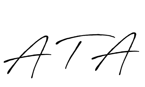 Create a beautiful signature design for name A T A. With this signature (Antro_Vectra_Bolder) fonts, you can make a handwritten signature for free. A T A signature style 7 images and pictures png