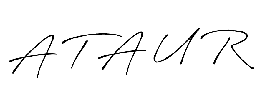 This is the best signature style for the A T A U R name. Also you like these signature font (Antro_Vectra_Bolder). Mix name signature. A T A U R signature style 7 images and pictures png