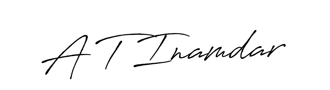 Make a beautiful signature design for name A T Inamdar. Use this online signature maker to create a handwritten signature for free. A T Inamdar signature style 7 images and pictures png