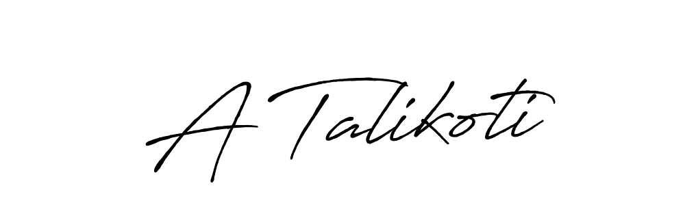 Similarly Antro_Vectra_Bolder is the best handwritten signature design. Signature creator online .You can use it as an online autograph creator for name A Talikoti. A Talikoti signature style 7 images and pictures png
