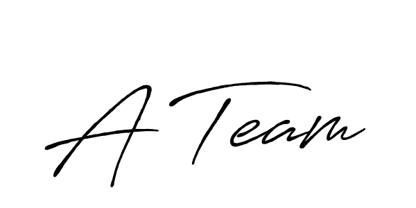 Design your own signature with our free online signature maker. With this signature software, you can create a handwritten (Antro_Vectra_Bolder) signature for name A Team. A Team signature style 7 images and pictures png