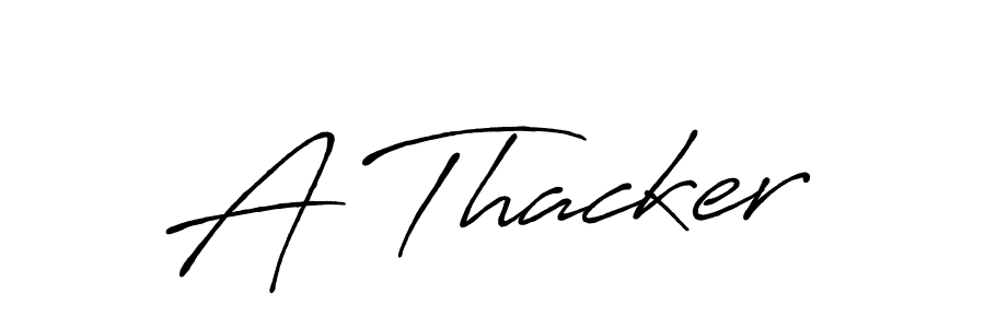 Use a signature maker to create a handwritten signature online. With this signature software, you can design (Antro_Vectra_Bolder) your own signature for name A Thacker. A Thacker signature style 7 images and pictures png